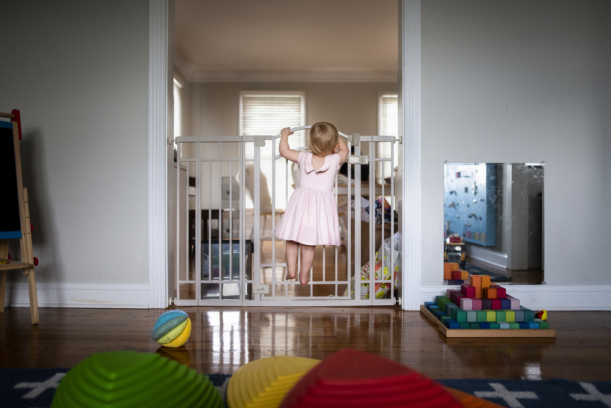 Color Theory child climbing gate