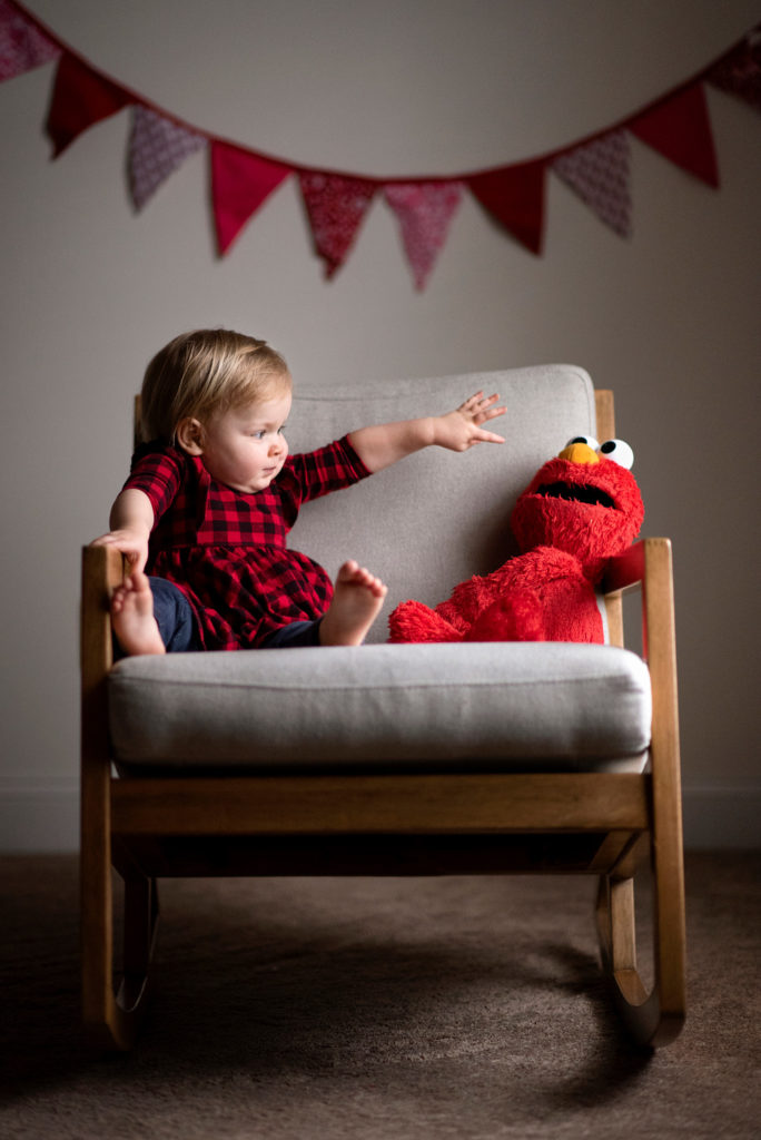 Color Theory child with Elmo