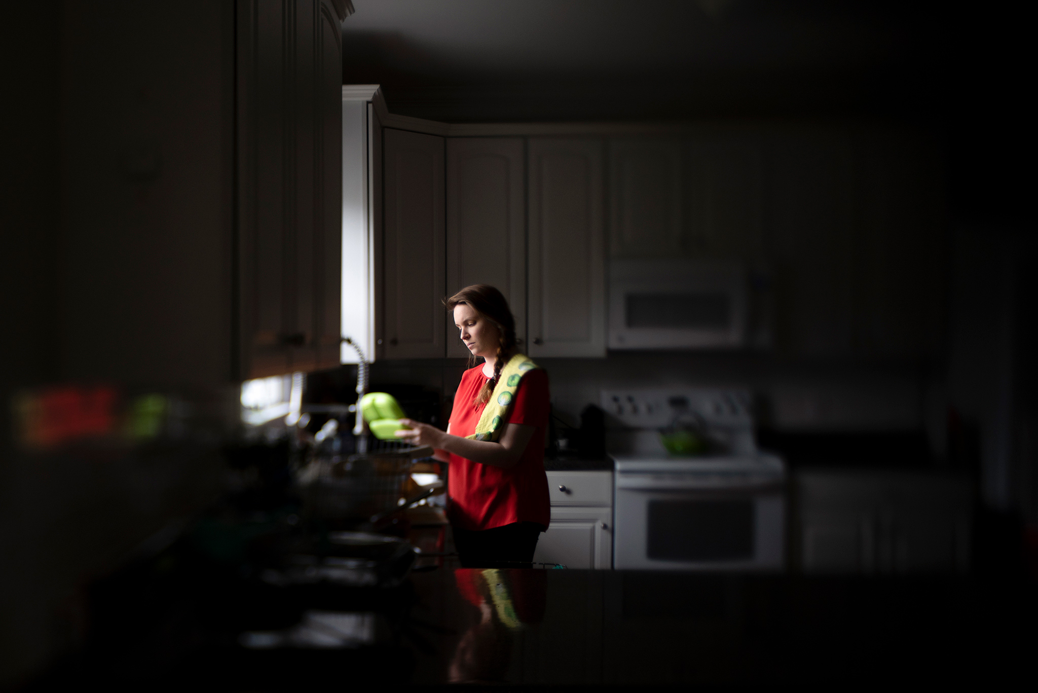 Color Theory mom doing dishes