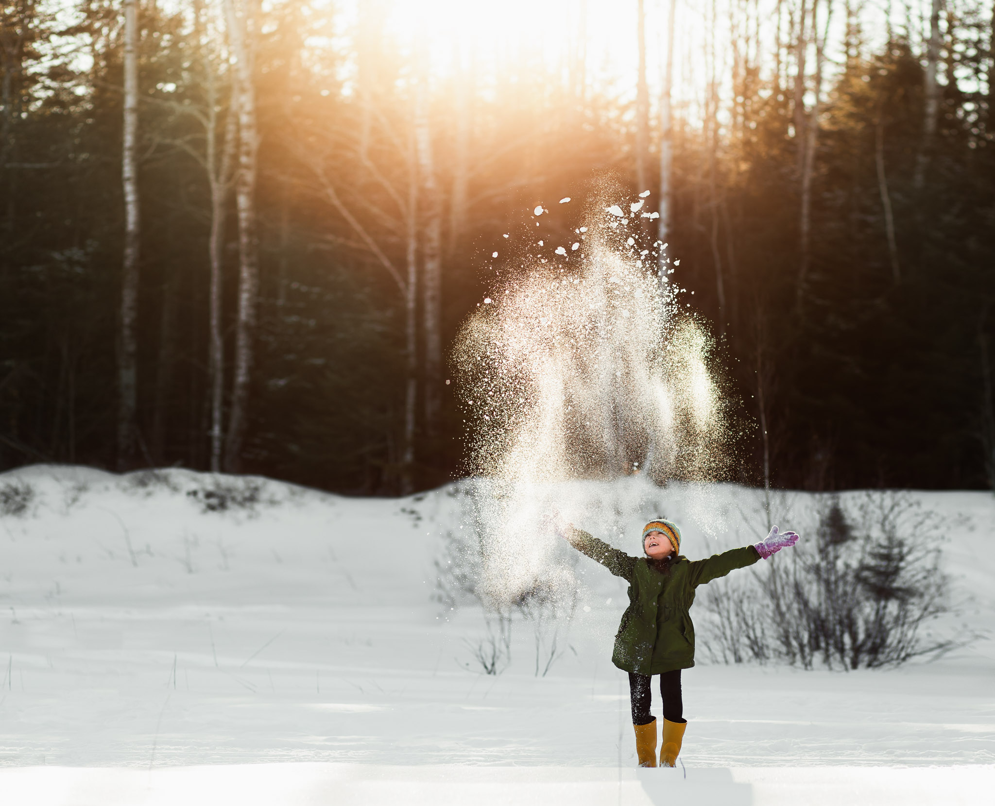 Winter Shooting Tips: throwing snow