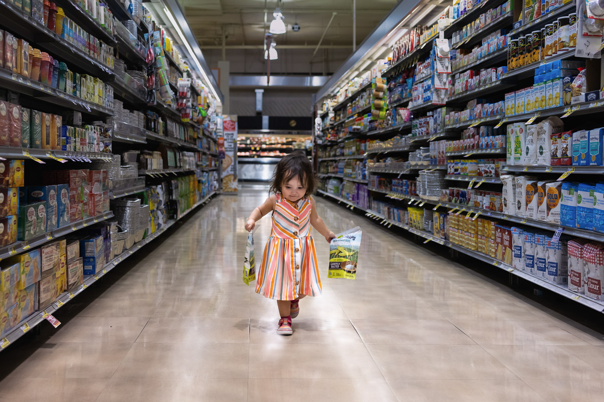 Shooting Documentary with Intention - girl in grocery store