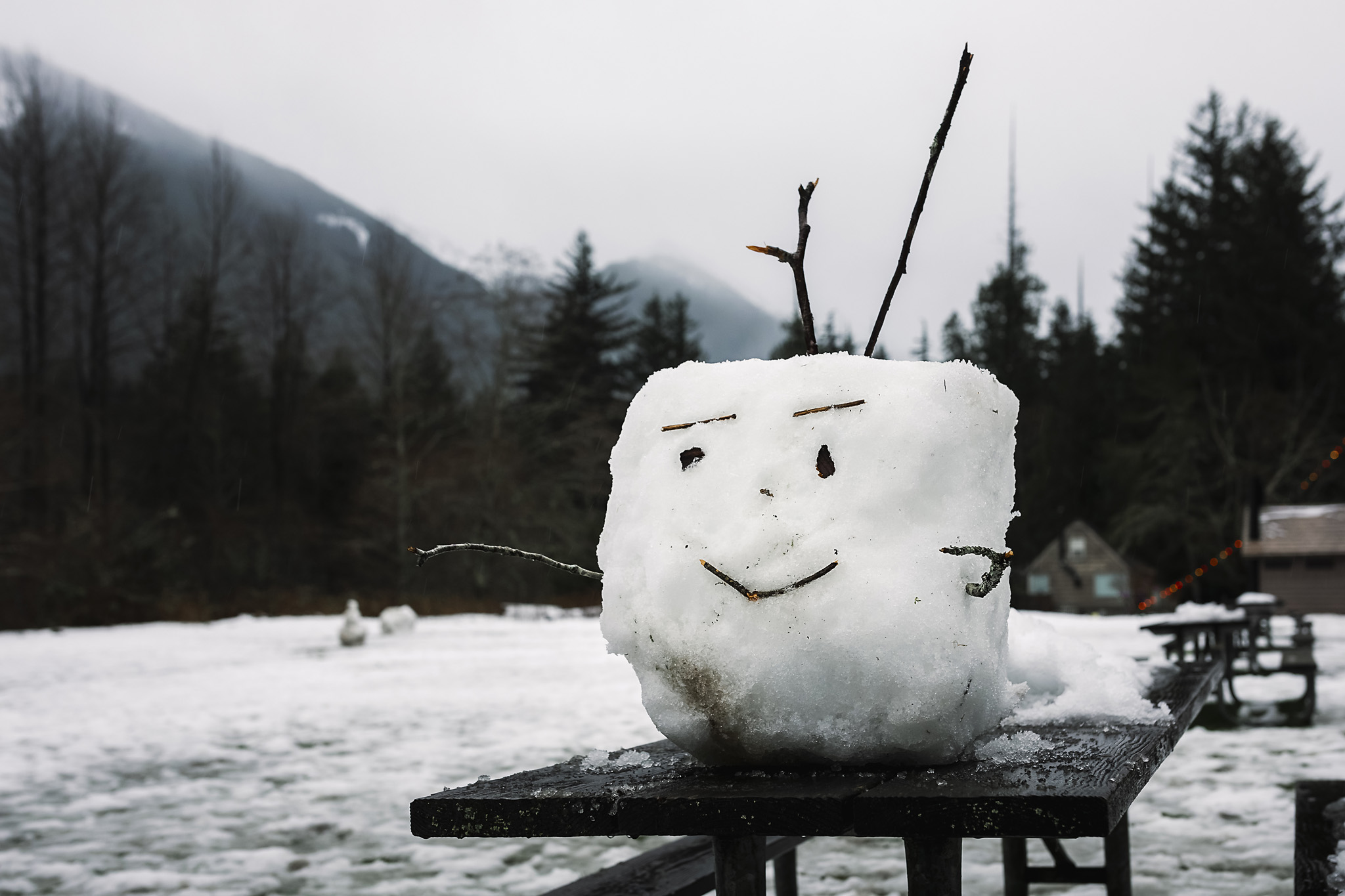 The power of positive thought - snow man cube
