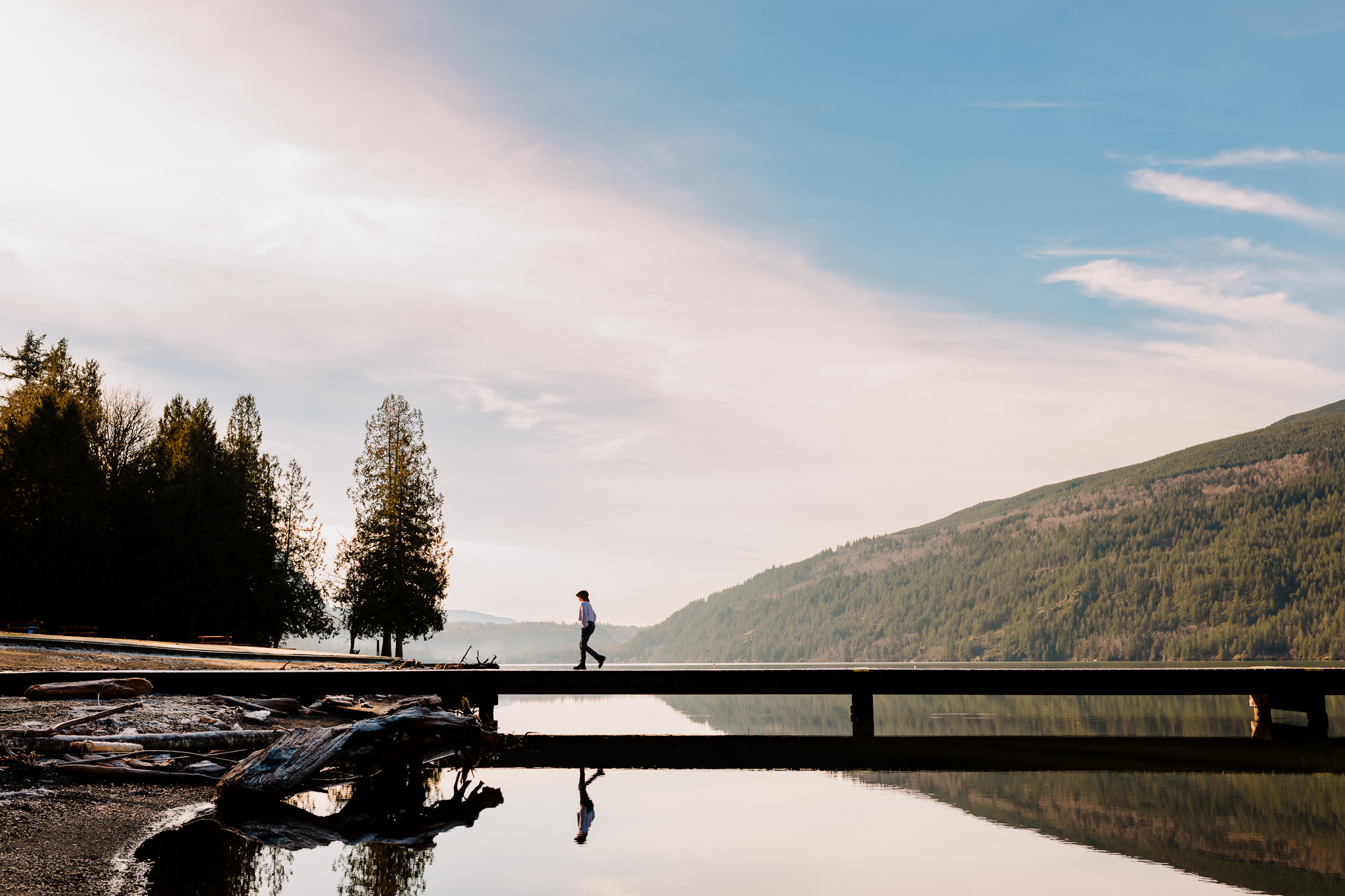 How to enhance your images with framing - boy on bridge in mountains