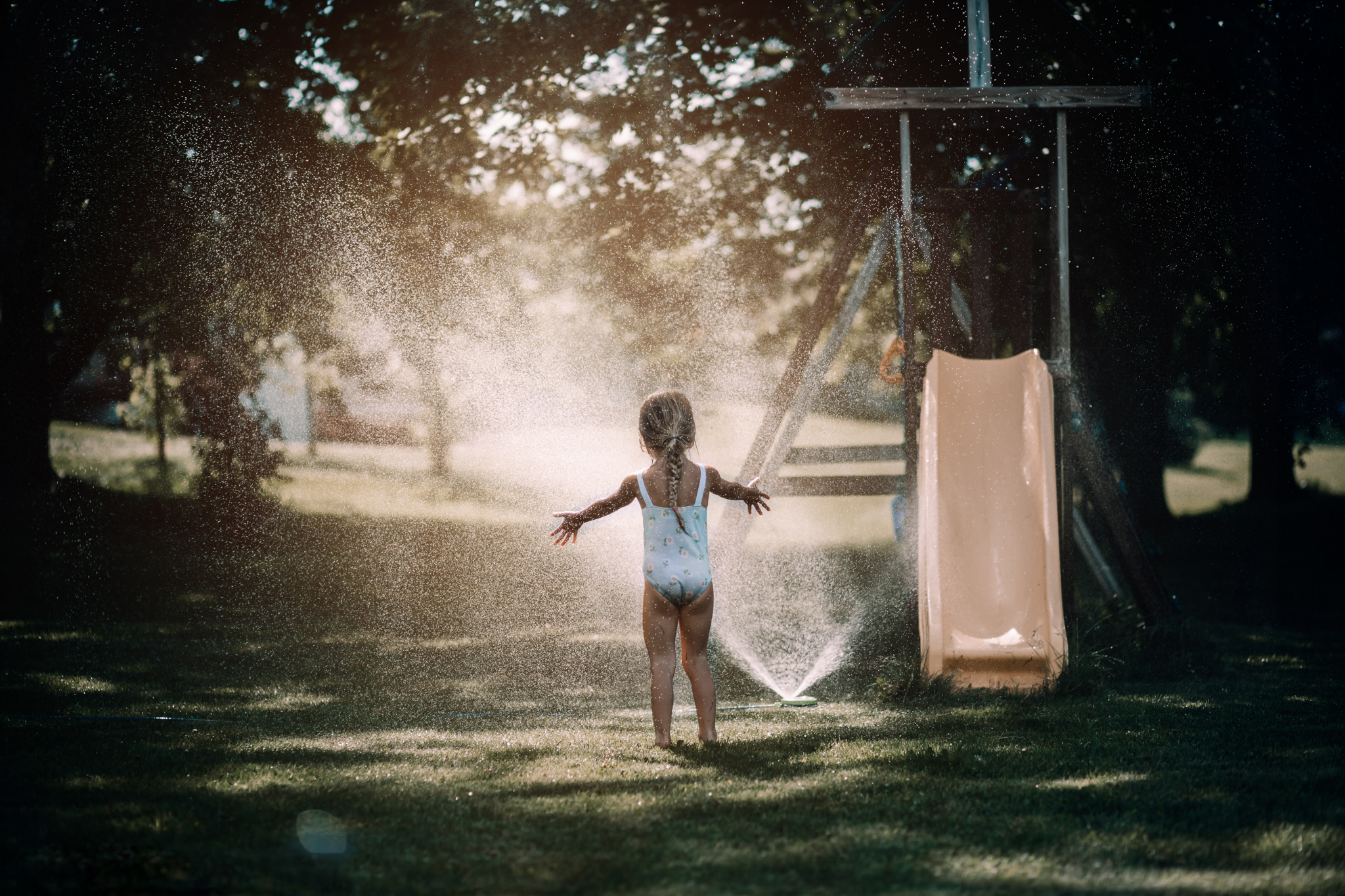 Summer Bingo - Child in sprinkler