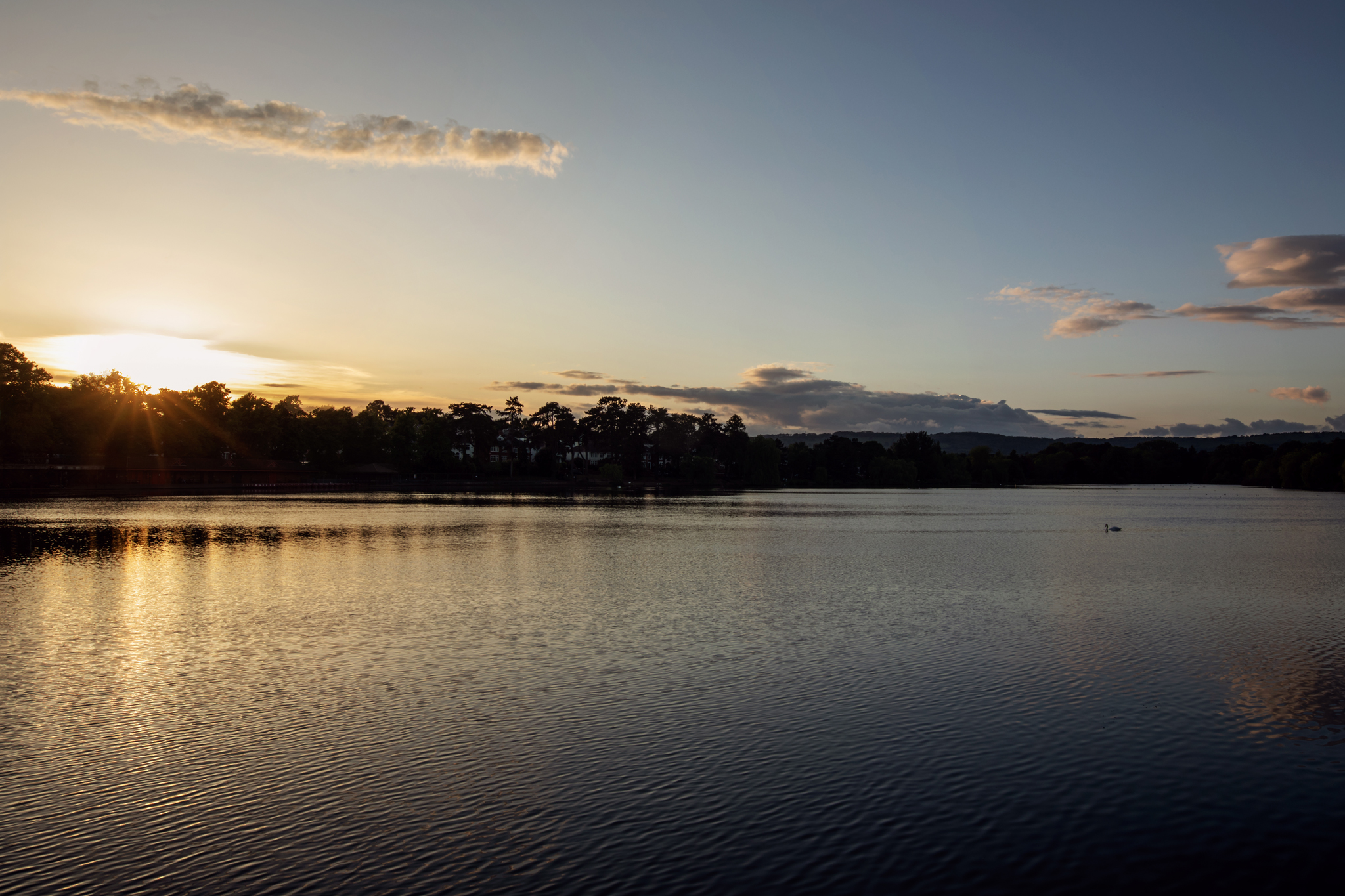 Landscape Composition Sunset over lake