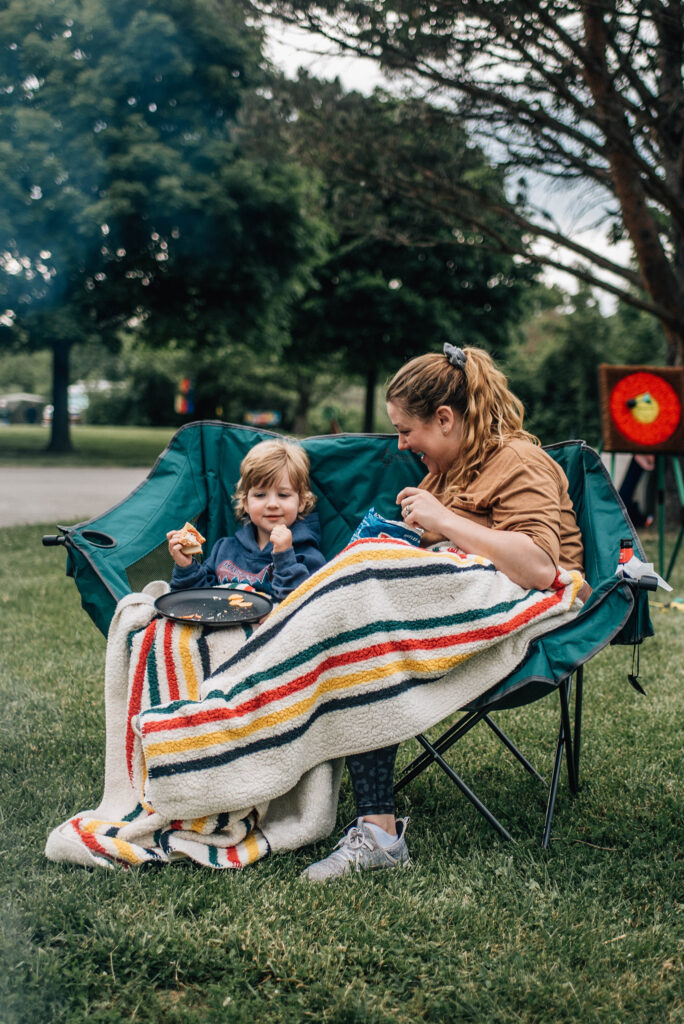 Unapologetically Us - Child with mother camping
