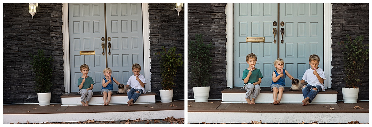 3 Lightroom Features You Didn't Know: Boys on steps