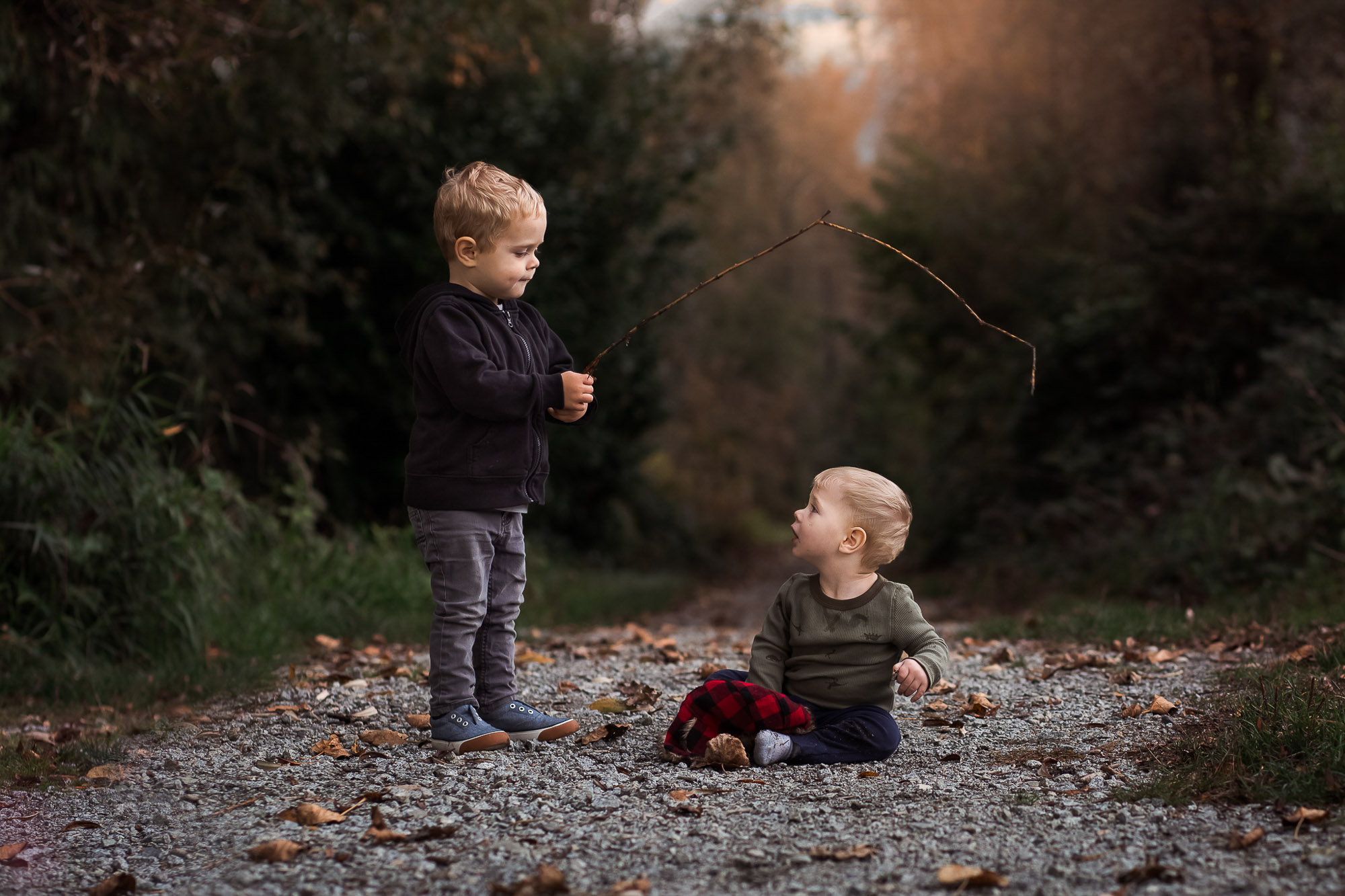Children playing in nature