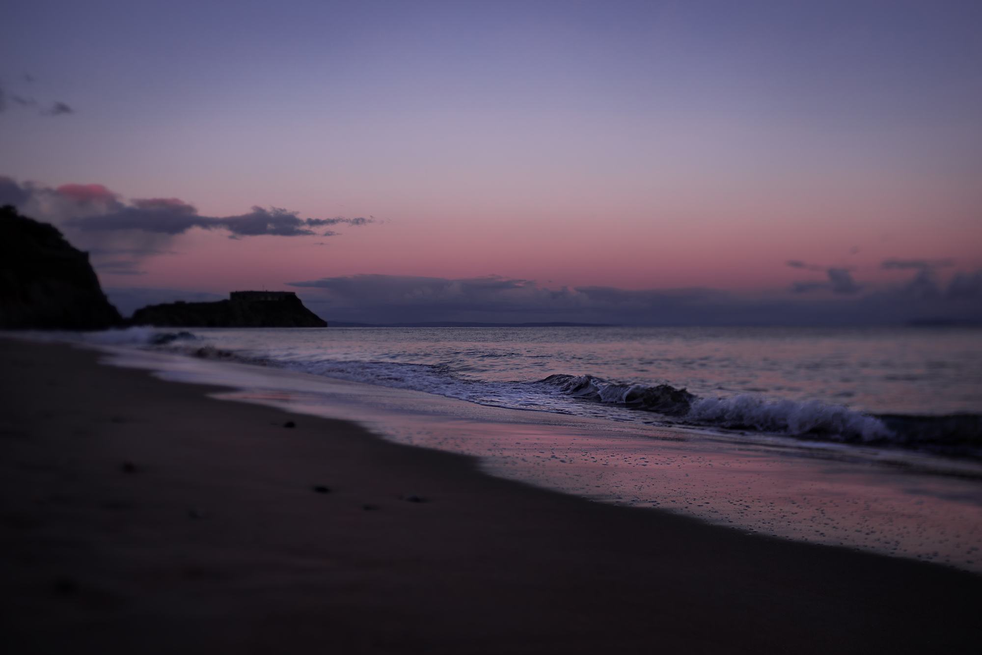 analogous edit of sea at sunset